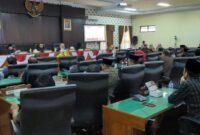 Suasana pembahasan pokok pikir DPRD Trenggalek