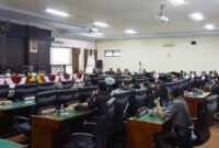 Suasana Rapat Paripurna dalam rangka Pandangan Umum Fraksi-fraksi atas LKP Bupati Tahun 2022