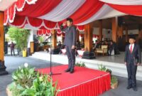Wakil Bupati Trenggalek Syah Muhammad Natanegara pimpin upacara peringatan Hari Sumpah Pemuda di halaman Pendopo Manggala Praja Nugraha
