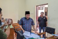 Mugianto saat usai dikonfirmasi awak media di gedung DPRD Trenggalek, Jumat (5/1/2024).