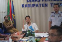 Foto saat Bupati Trenggalek Moch. Nur Arifin melakukan Rapat Kerja bersama Dinas Perhubungan Kabupaten Trenggalek