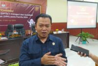 Foto Muhammad Indra Setiawan Selakau Divisi perencanaan, data dan informasi saat Sosialisasi Layanan Pindah Memilih KPU Trenggalek