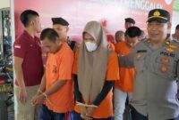 Pers Rilis Polres Trenggalek tentang hasil penangkapan kasus narkotika di awal tahun 2024
