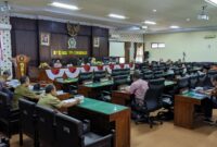 Paripurna DPRD Trenggalek dengan agenda pengesahan Raperda Pertanggungjawaban APBD tahun 2023 menjadi Perda.