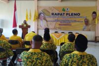 Ketua DPD Partai Golkar Trenggalek saat membuka acara Konsolidasi bersama DPD Golkar Jawa Timur