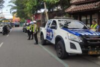 Suasana Operasi Patuh Semeru yang dilakukan Satlantas Polres Trenggalek di Jl. Basuki Rahmat, Kelurahan Ngantru, Kecamatan/Kabupaten Trenggalek.