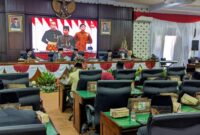 Suasana Rapat Paripurna Dengarkan Pidato Kenegaraan yang diselenggarakan di DPRD Trenggalek.