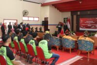 Suasana penyerahan Remisi Umum pada narapidana yang berkelakuan baik di Rutan Kelas II B Trenggalek.