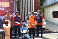 Pers rilis yang dilakukan Satreskrim Polres Trenggalek AKP Zainul Abidin di halaman Mako Polres Trenggalek.