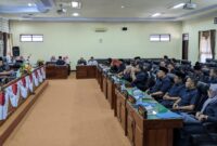 Suasana rapat Paripurna dengan agenda penyampaian usulan wakil ketua definitif DPRD Trenggalek
masa jabatan 2024-2029.
