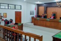 Pembacaan putusan terhadap terdakwa M oleh majelis hakim Pengadilan Negeri (PN) Trenggalek.