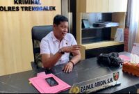 Kasat Reskrim Polres Trenggalek, AKP Zainul Abidin saat dikonfirmasi awak media
