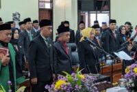 Suasana pengukuhan Tiga Wakil Ketua DPRD Trenggalek