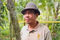 Kepala Desa Ngrayung, Adi Santoso saat dikonfirmasi awak media usai tinjau TKP.