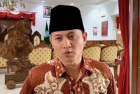 Bupati Trenggalek Mochamad Nur Arifin saat dikonfirmasi awak media di Ruang Paringgitan Pendopo Manggala Praja Nugraha, Kamis (23/1/2025).