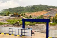 Pembangunan Bendungan Bagong yang berada di Kecamatan Bendungan, Kabupaten Trenggalek.