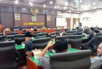 Suasana rapat paripurna di Graha Paripurna DPRD Trenggalek, Rabu (21/5/2025) kemarin.