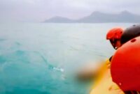 Proses evakuasi korban yang dilakukan oleh Tim SAR gabungan.