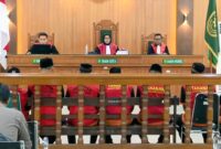 10 terdakwa pengrusakan Polsek Watulimo terima tuntutan dari Jaksa Penuntut Umum (JPU) dalam sidang lanjutan di Pengadilan Negeri Trenggalek, Rabu (9/7/2025).