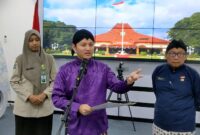 Konferensi pers Bupati Trenggalek, Mochamad Nur Arifin di Smart Center Pendopo Manggala Praja Nugraha, Selasa (19/8/2025).