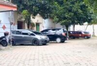 Suasana halaman parkir Jwalita Plaza, selatan pasar sore Trenggalek. 