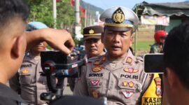 Kasatlantas Polres Trenggalek AKP Sony Suhartanto yang juga sebagai Kasatgas Gakkum Operasi Zebra Semeru 2025.