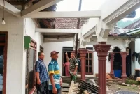 Rumah terdampak angin kencang di RT. 26 RW. 08, Desa Karangsoko, Trenggalek.
