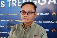 Kasatreskrim Polres Trenggalek, AKP Eko Widiantoro saat dikonfirmasi awak media usai pers rilis, Kamis (12/2/2026).