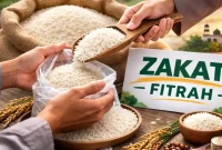 Ilustrasi Zakat Fitrah generated ai.