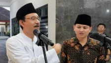 Menteri Sosial RI Saifullah Yusuf bersama Bupati Trenggalek, Mochamad Nur Arifin di Pendopo Manggala Praja Nugraha.