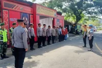 Pos pengamanan Trenggalek di kawasan wisata