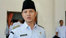 Bupati Trenggalek Mochamad Nur Arifin bicara soal WFH di Trenggalek usai lantik 6 Kepala Dinas di gedung Bhawarasa, Selasa (1/4/2026).