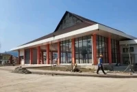 Salah satu bagian dari Sekolah Rakyat Trenggalek yang masih dalam proses pengerjaan.