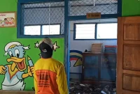 Dua ruangan gudang di kompleks TK Dharma Wanita 1 Jatiprahu, Kecamatan Karangan, Trenggalek, terbakar pada Sabtu (5/9/2026).