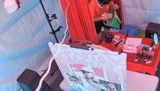 Lapak photo booth peserta FJTT 2026 di Alun-Alun Trenggalek yang turut dimasuki pelaku.